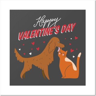 Dog Valentines Day Posters and Art